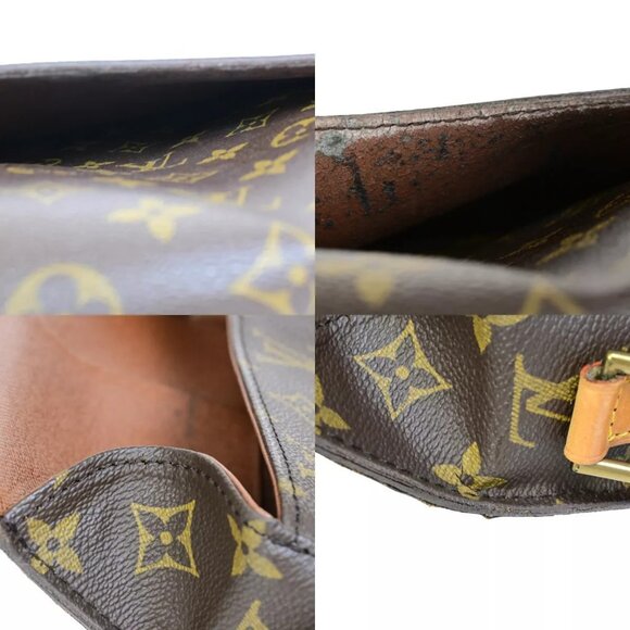 LOUIS VUITTON Saint Cloud GM Shoulder Bag Monogram Leather Brown - Picture 8 of 16